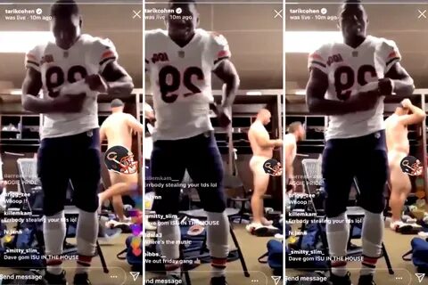 Watch NFL star walk around naked in team-mate’s Instagram po