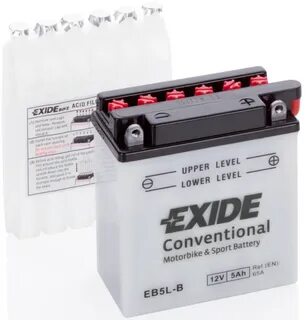 Аккумулятор для мотоцикла EXIDE CONVENTIONAL EB5L-B 5Ач 65A 