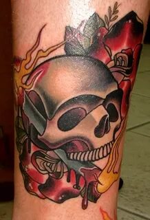 Shining skull candle tattoo - Tattoos Book - 65.000 Tattoos 