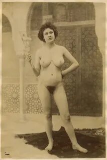 File:Untitled, Nude before Moorish backdrop Albumen print, c