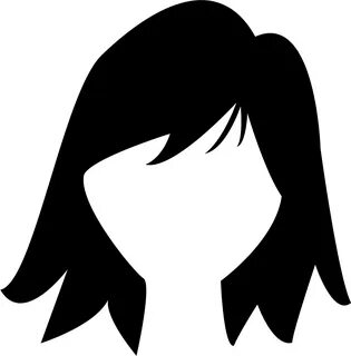 Short Dark Female Hair Shape - Mullet Hair Mullet Clip Art -