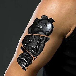 Cyborg Robot Arm Tattoo Sleeve