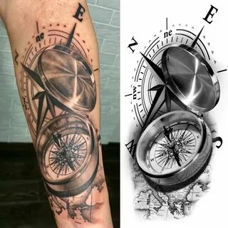 Pin by Дмитрий Тарасов on Tatuajes Compass tattoo design, Co