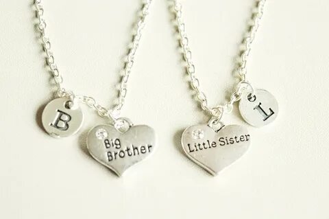 Brother Sister Necklaces Big sis Lil sis Big Brother Little 