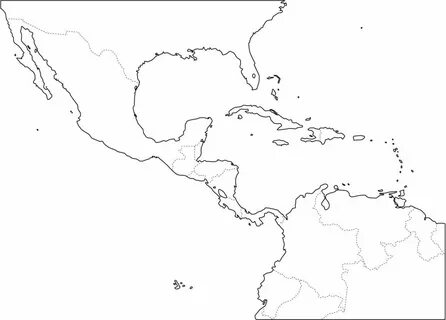 Imagen De Mapa De Centroamerica En Blanco Y Negro - pic-wabb