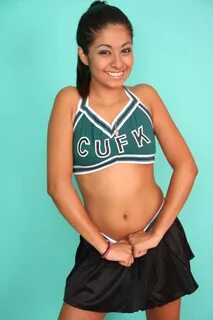 Sinful cheerleader Ruby Reyes does her attractive routine an