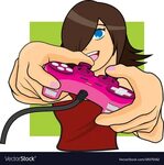 Gamer girl Royalty Free Vector Image - VectorStock