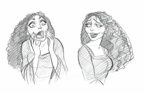 CosmoAnimato - Mother Gothel in "Tangled" Character drawing,