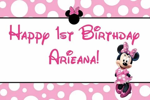 Minnie Mouse Birthday Banner Free Wallpaper Download woliper