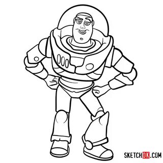 How to draw Buzz Lightyear Toy Story - Step by step drawing 