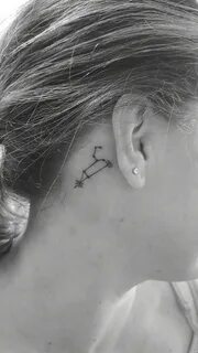 Leo Constellation Tattoo behind the ear Ear tattoo, Tattoos,