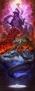 Shin Godzilla Arte de fantasía oscura, Monstruos marinos, Mo