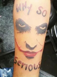 Why so serious joker face tattoo on arm - Tattoos Book - 65.