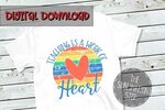 Teaching Is A Work Of Heart Sublimation Design Colorful Etsy