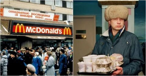 Photos of Russians Enjoying McDonald's for the First Time in