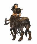 Female Centaur Barbarian - Pathfinder PFRPG DND D&D 3.5 5E 5