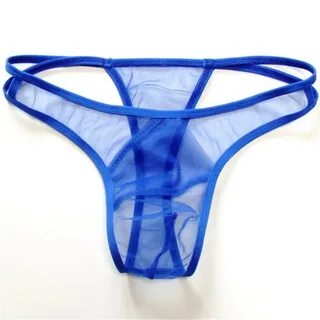 see through mens underwear Sheer thong for men transparent p