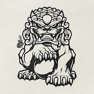 Chinese Guardian Lion Inks #fudog #foodog #chinese #chineseg