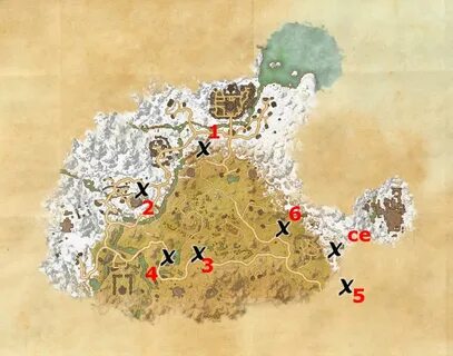 Eastmarch Treasure Map Locations Elder Scrolls Online Guides