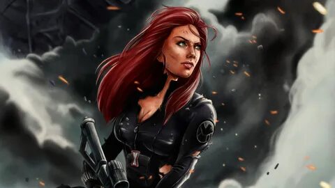 Black Widow Art Wallpapers - Wallpaper Cave