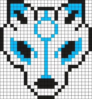 Wolf Dream Catcher Perler Bead Pattern / Bead Sprite Pixel a