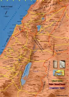 Map of the Roads in Ancient Israel (Bible History Online) An
