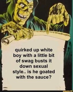 Quirked up white boy with a little bit of swag busts it down sexual style.. is h