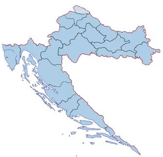 Karta županija Hrvatske Karta