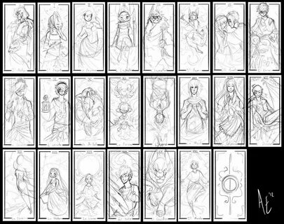 Turtle Tarot: Rough sketches by *Turtle-Arts on deviantART P