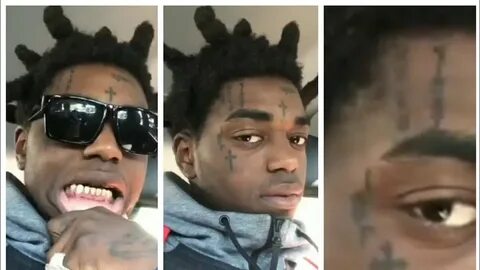 KODAK BLACK showing off new face tattoos ! - YouTube