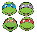 Teenage Mutant Ninja Turtles Face Mask Set of 4 Ninja turtle