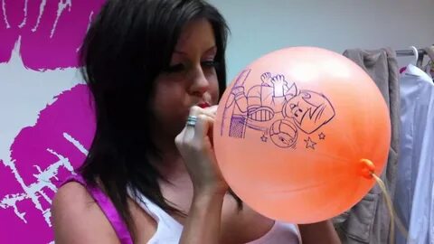 Chat Girl TV Talia blows up an Orange Balloon - YouTube