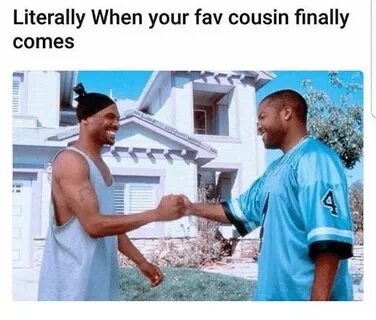 Literally When Your Fav Cousin Finally Comes Meme on esmemes