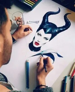 Maleficent (Angelina Jolie) portrait Maleficent art, Malefic