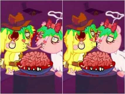 Cuddles & Giggles zombies love Happy tree friends, Cuddling,