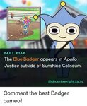 FACT #169 the Blue Badger Appears in Apollo Justice Outside 
