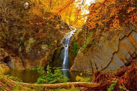 Скачать обои Водопад, Осень, Fall, Autumn, Waterfall, раздел