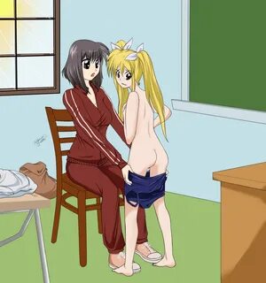 Anime girls getting spanked.