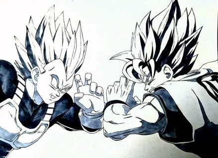 Dragon Ball Super Drawing - Goku vs Vegeta Anime Amino