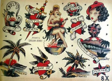 Sailor Jerry Tattoo Flash Volume 1 - 53 photos VK Sailor jer