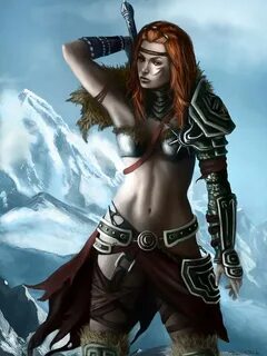 Diablo 3 Female Barb fan art Character portraits, Warrior wo