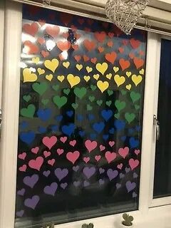 Small Pack Rainbow Hearts Window Stickers Design Your Own Cr