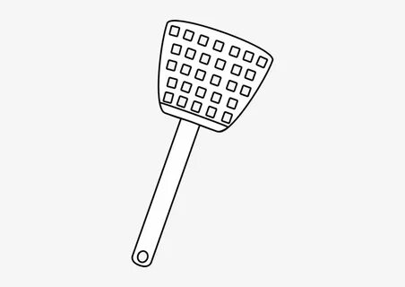 Black And White Fly Swatter - Fly Swatter Clipart Black And 