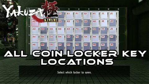 Yakuza Kiwami I ALL Coin Locker Key Locations I PS4 Pro - Yo