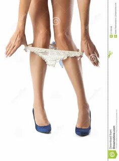 Girl Taking Her Panties Off Stock Photo - Image of pantyhose