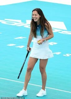 Tennis star Ana Ivanovic beams as she showcases her athletic