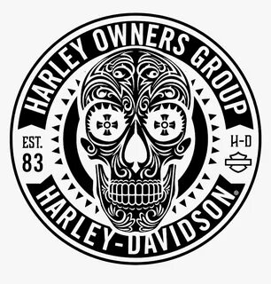 Harley Davidson Owners Group Skull Logo Vector Patch - Harle
