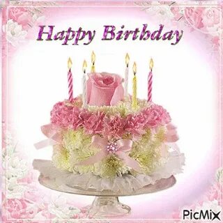 Pin by PicMix on Happy Birthday Gif - MH Happy birthday cake