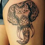 Татуировка слон (77 фото)