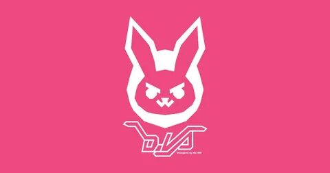 D.Va Bunny Logo (White) - Dva - Pin TeePublic